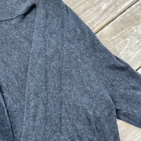 Eileen Fisher Waterfall Cardigan Sweater Sz M Gray Viscose Open Front Stretch - Picture 5 of 9